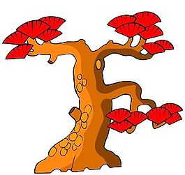 樹木古典插畫