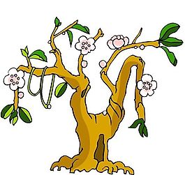 樹木古典插畫