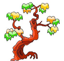樹(shù)木古典插畫(huà)