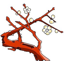 樹(shù)木古典插畫(huà)