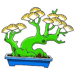 樹木古典插畫