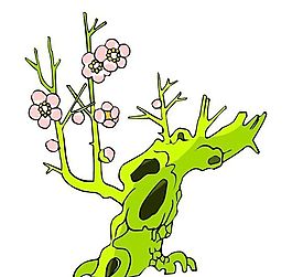樹木古典插畫