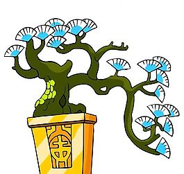 樹木古典插畫