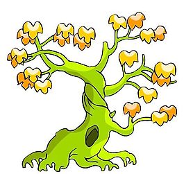 樹(shù)木古典插畫(huà)