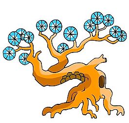 樹木古典插畫