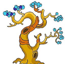 樹木古典插畫