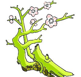 樹木古典插畫