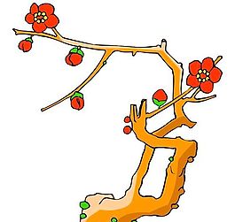 樹木古典插畫