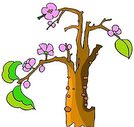 樹木古典插畫