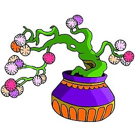 樹木古典插畫