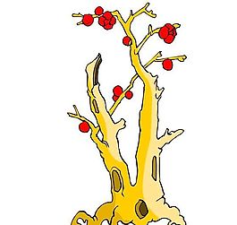 樹木古典插畫