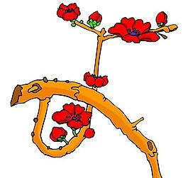 花卉古典插畫