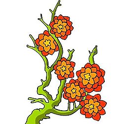 花卉古典插畫