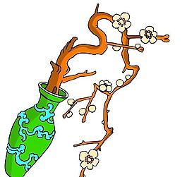 花卉古典插畫