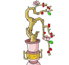 花卉古典插畫