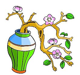花卉古典插畫