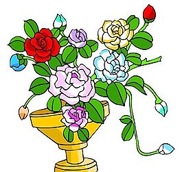 花卉古典插畫
