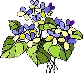 花朵 花草 鮮花 矢量 EPS格式_1457