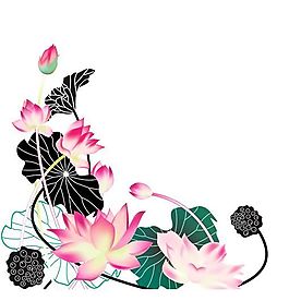 荷花 蓮花矢量素材_02