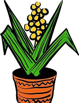 盆栽 植物 圖案 矢量 EPS_0114