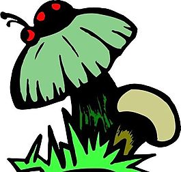 蘑菇 植物 矢量 EPS_0060