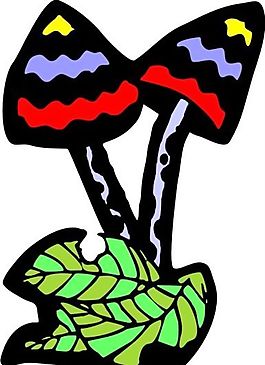 蘑菇 植物 圖案 矢量 AI_0024
