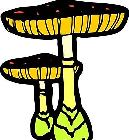 蘑菇 植物 圖案 矢量 AI_0016