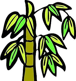 竹子 植物 图案 矢量 AI_0005