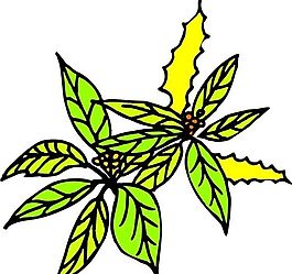 樹葉 植物 圖案 矢量 AI_0067