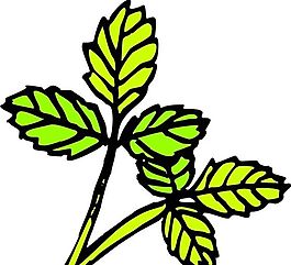 樹葉 植物 圖案 矢量 AI_0053