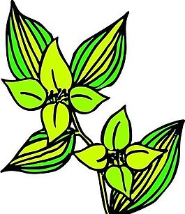 樹(shù)葉 植物 圖案 矢量 AI_0050