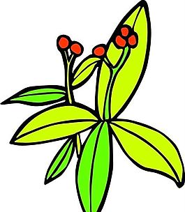 樹葉 植物 圖案 矢量 AI_0049