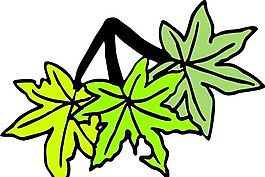樹(shù)葉 植物 圖案 矢量 AI_0034