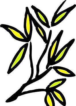 樹葉 植物 圖案 矢量 AI_0003