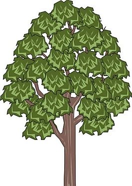 樹木 植物 圖案 矢量 AI_0017