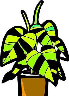 盆栽 植物 圖案 矢量 AI_0031