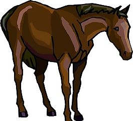 馬 常見動物 矢量素材 EPS格式_0073