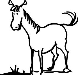 馬 常見動物 矢量素材 EPS格式_0037
