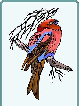 各種鳥類 鳥 動物 矢量素材 EPS格式_0460