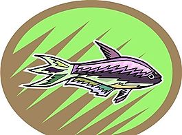 五彩小魚 水生動物 矢量素材 EPS格式_0730