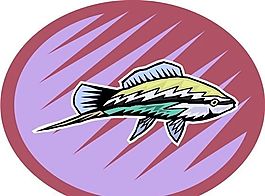 五彩小魚 水生動物 矢量素材 EPS格式_0726
