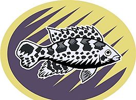 五彩小魚 水生動物 矢量素材 EPS格式_0725