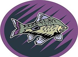 五彩小魚 水生動(dòng)物 矢量素材 EPS格式_0695