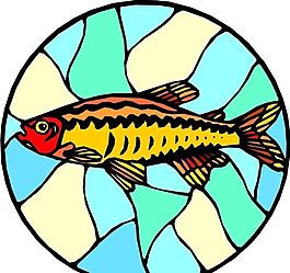 五彩小魚 水生動物 矢量素材 EPS格式_0685