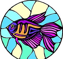 五彩小魚 水生動(dòng)物 矢量素材 EPS格式_0682