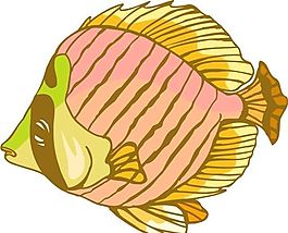 五彩小魚 水生動(dòng)物 矢量素材 EPS格式_0646