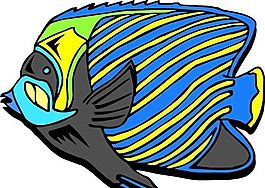 五彩小魚 水生動物 矢量素材 EPS格式_0631