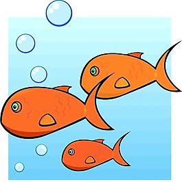 五彩小魚 水生動物 矢量素材 EPS格式_0628