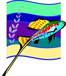 五彩小魚 水生動(dòng)物 矢量素材 EPS格式_0626