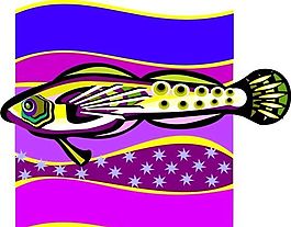 五彩小魚 水生動物 矢量素材 EPS格式_0624